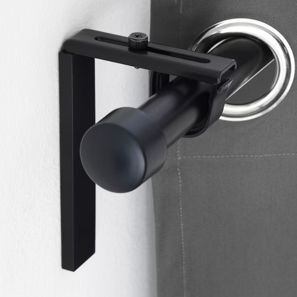 IKEA | BETYDLIG curtain rod ceiling/wall bracket x2 units - black - Picture 4 of 4